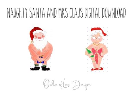 naughty santa clipart|Funny Naughty Santa and Mrs Claus clipart set, .